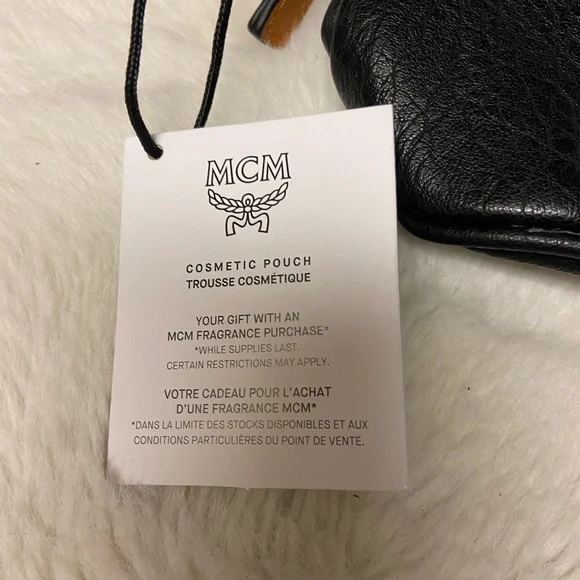 MCM Black and Tan Cosmetic Bag - Picture 6 of 7